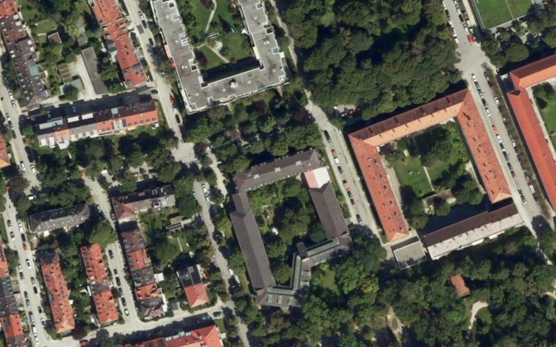 Luftbild der Umgebung von Altenheim Marienstift