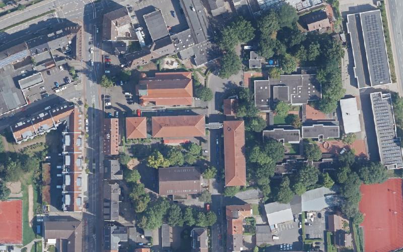 Luftbild der Umgebung von St. Joseph Bielefeld Pflege + Wohnen